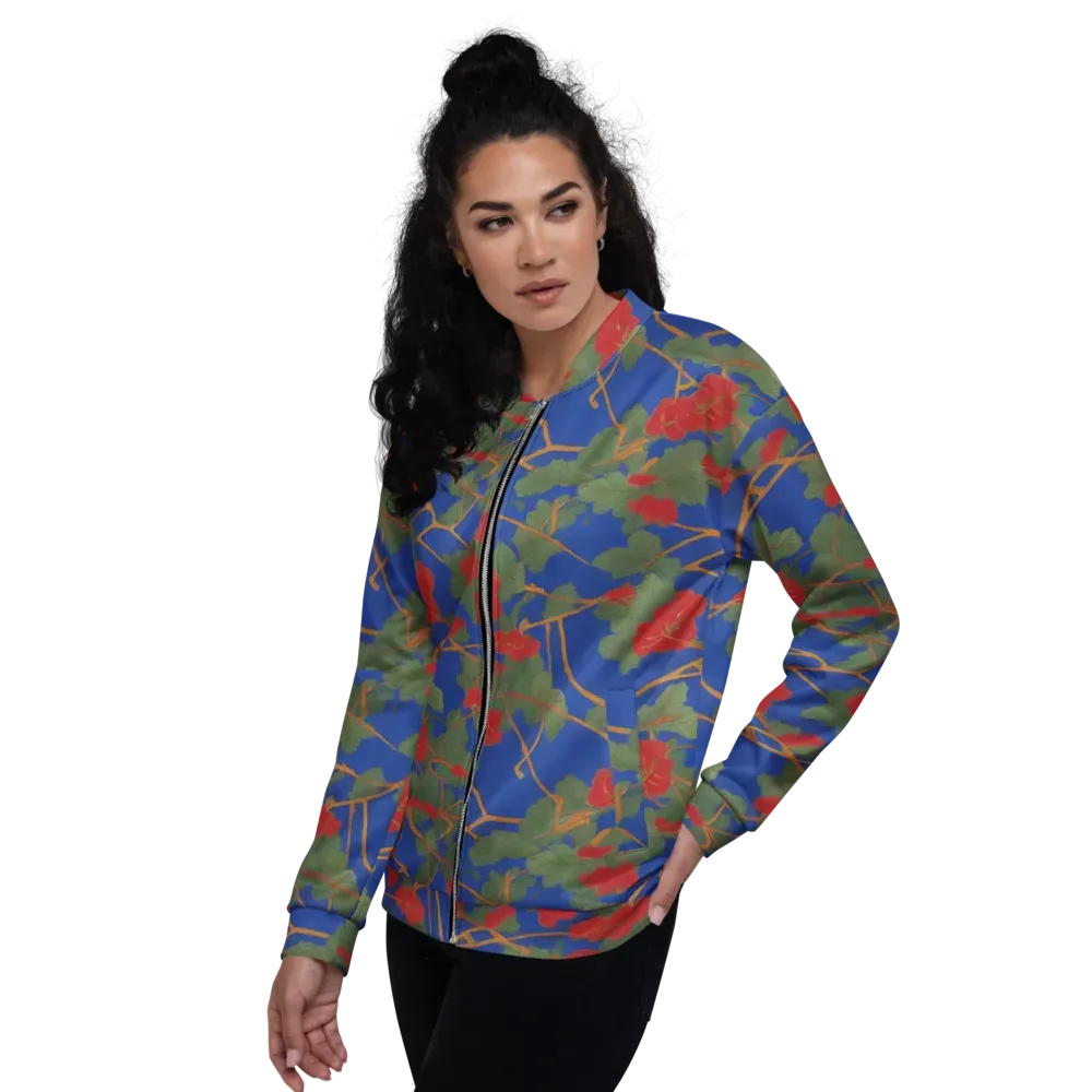 Scarlet Vine on Bomber Jacket — Left