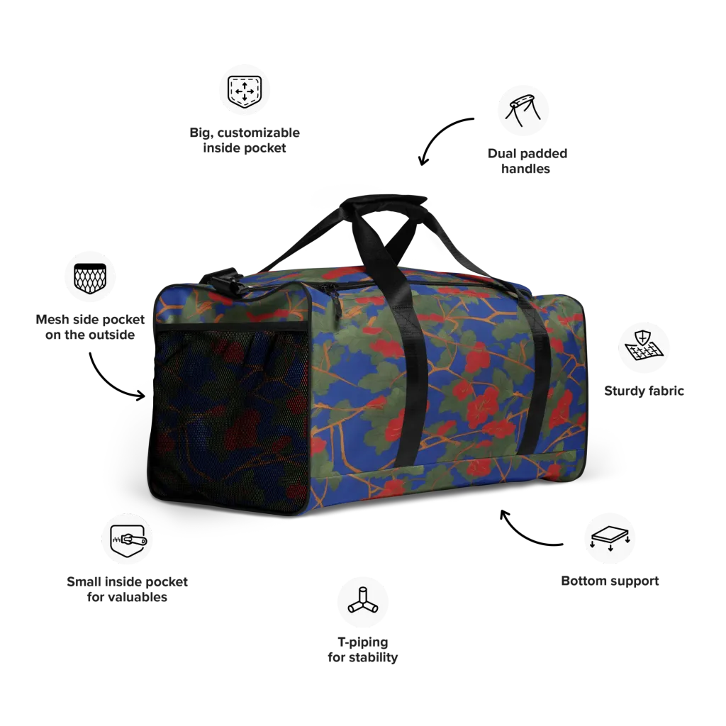 Scarlet Vine on Duffle Bag — Right Front