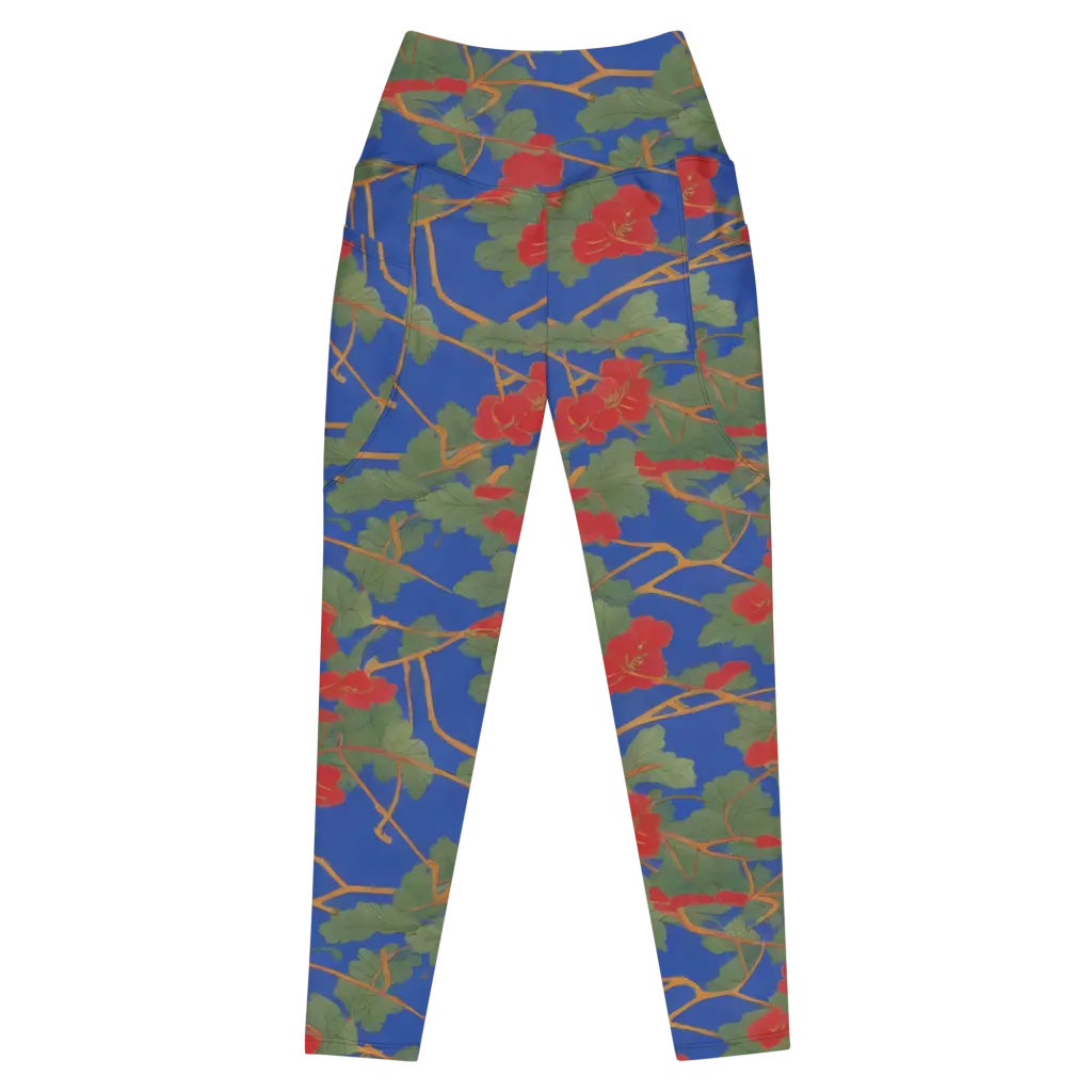 Scarlet Vine on Leggings with Pockets — Front