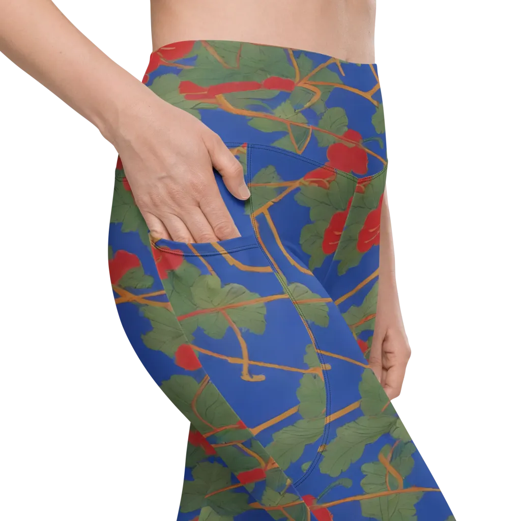 Scarlet Vine on Leggings with Pockets — Product details