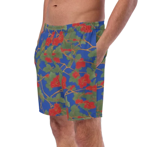 Scarlet Vine on a Swim Trunks