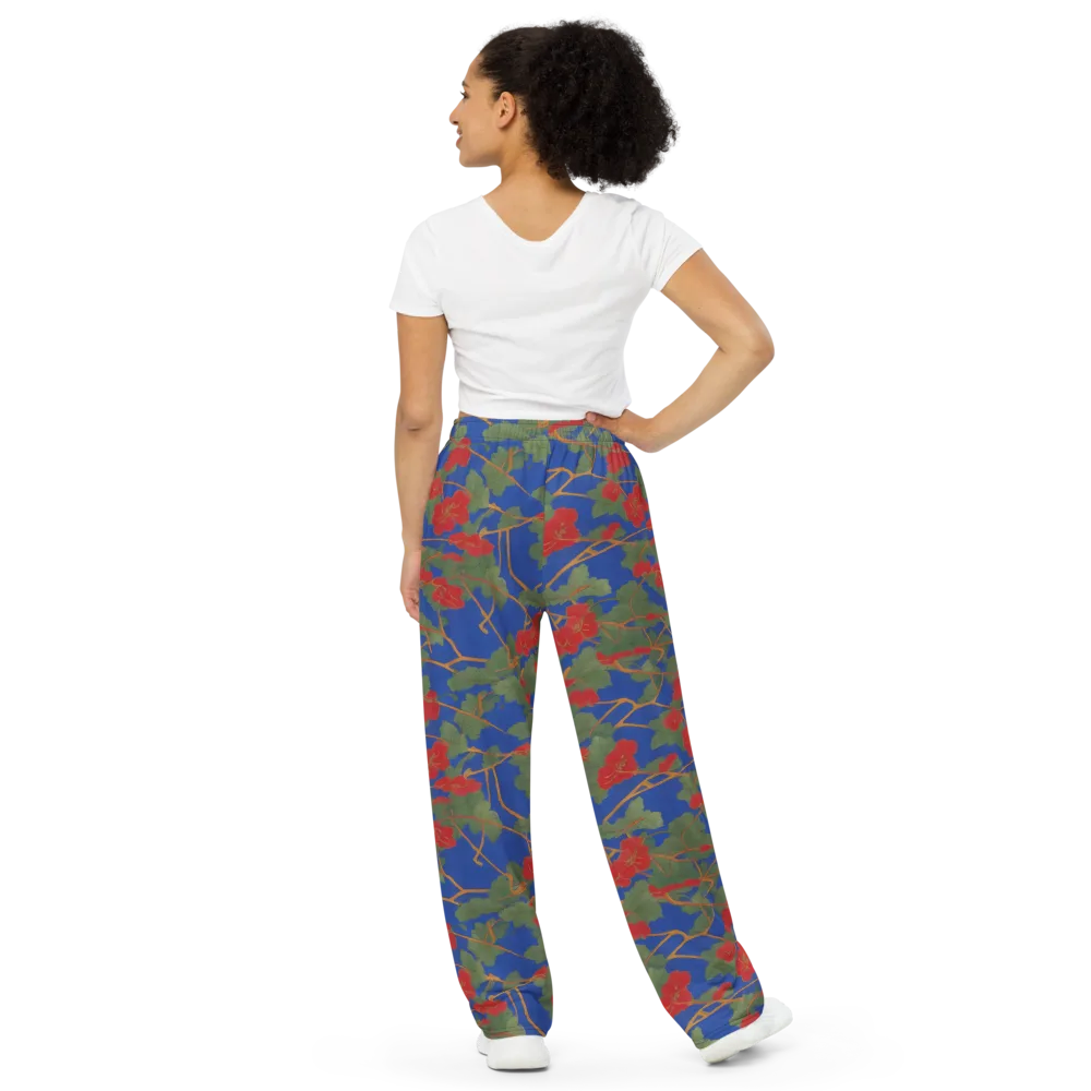 Scarlet Vine on Wide-Leg Pants — Back