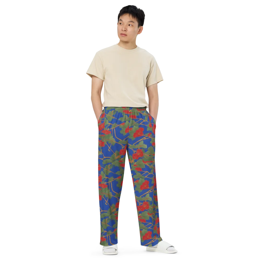 Scarlet Vine on Wide-Leg Pants — Front
