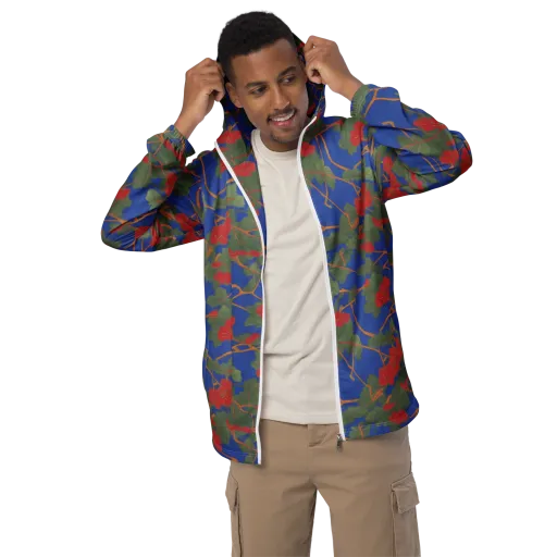 Scarlet Vine on a Men's Windbreaker