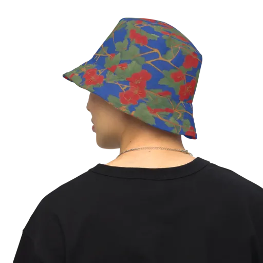 Scarlet Vine on a Reversible Bucket Hat
