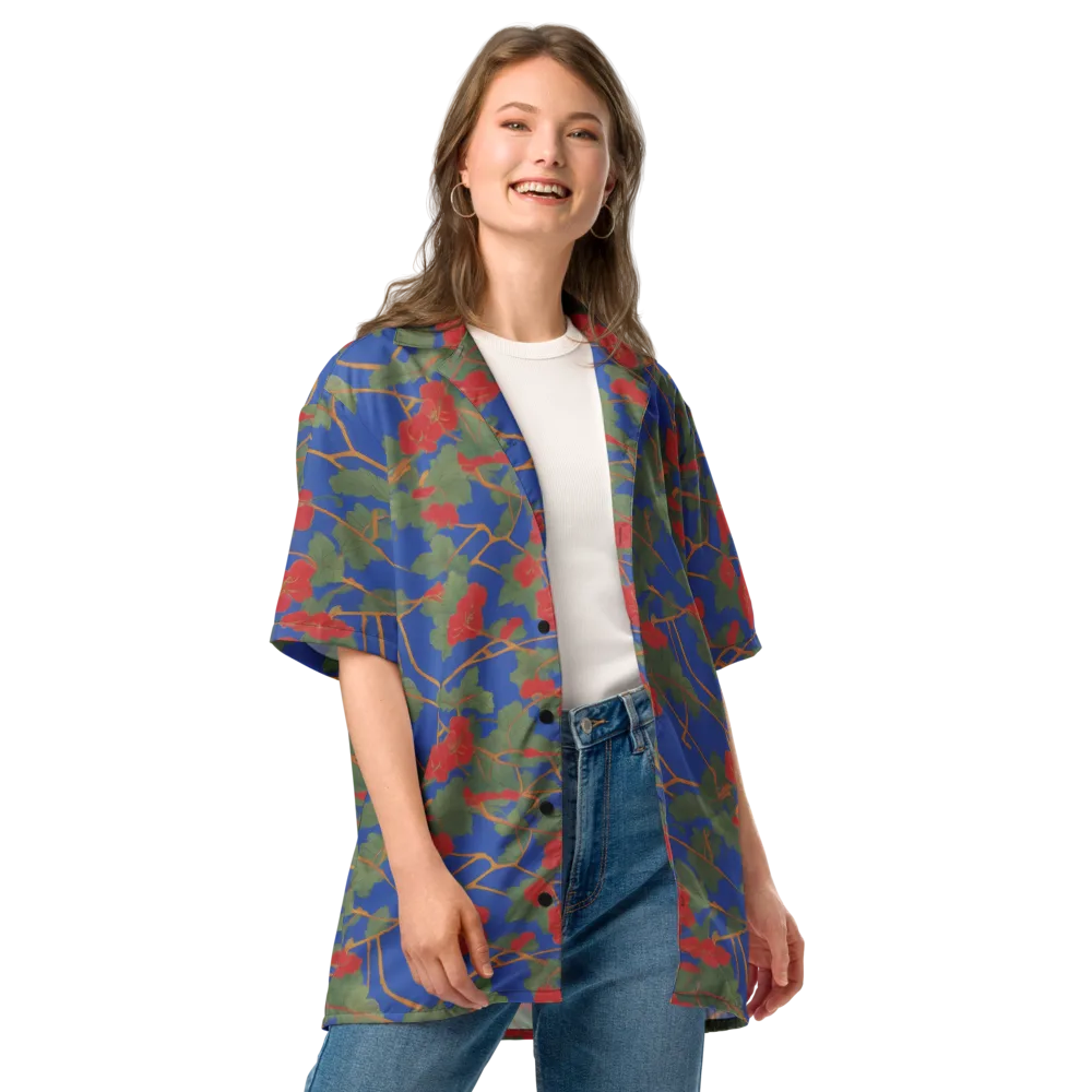 Scarlet Vine on Button Shirt — Front