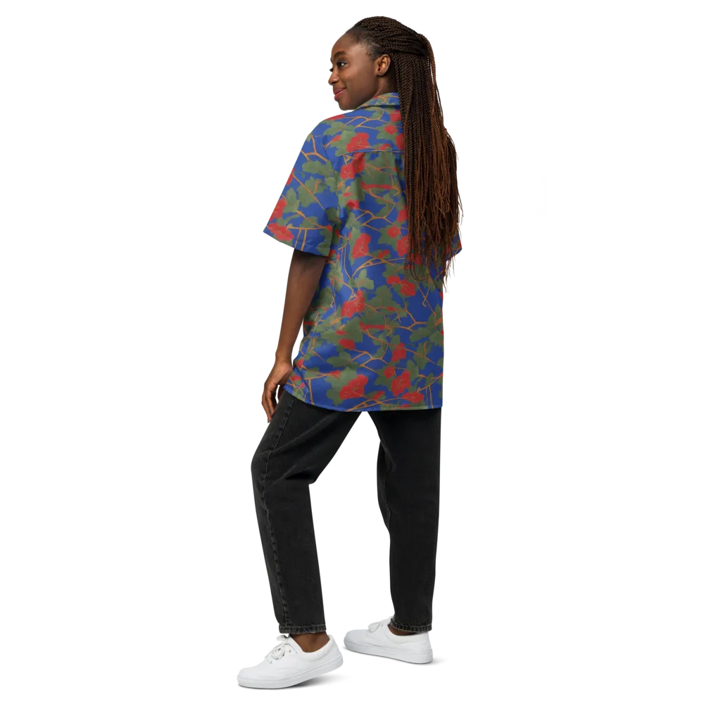 Scarlet Vine on Button Shirt — Back