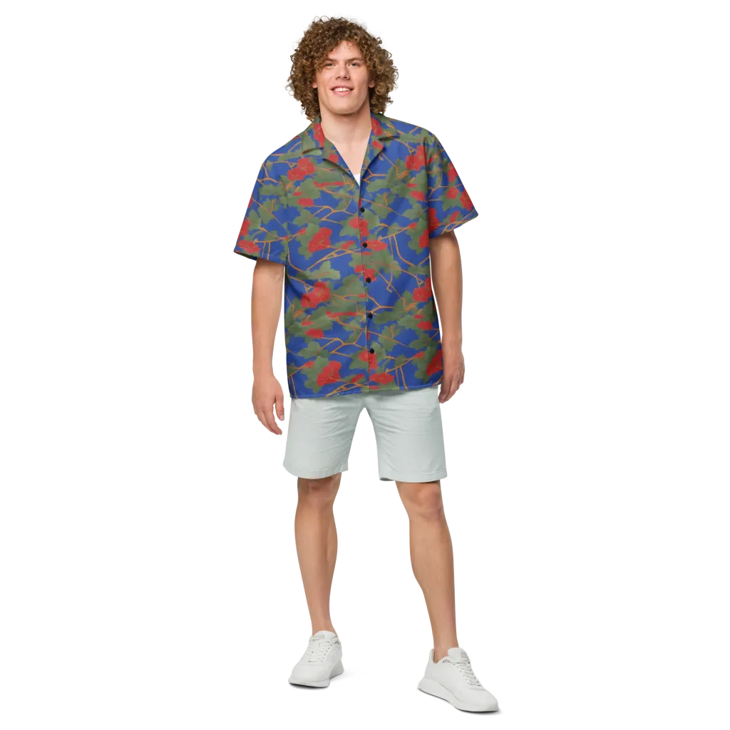 Scarlet Vine on Button Shirt — Front