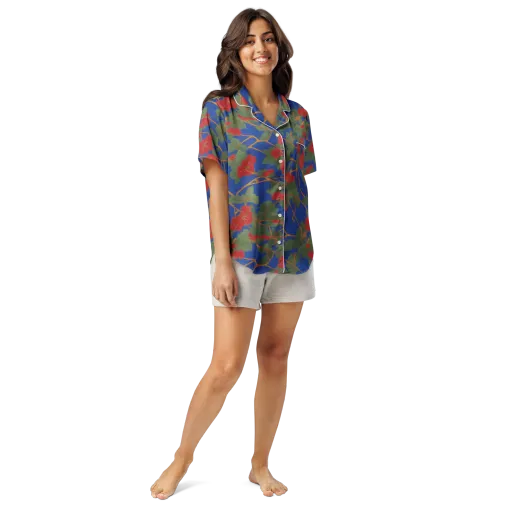 Scarlet Vine on a Women's Short Sleeve Pajama Top