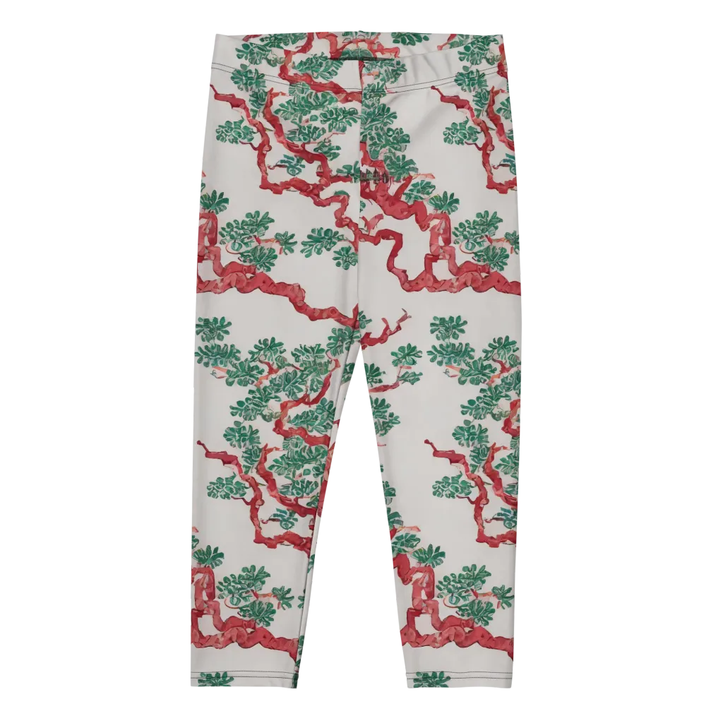 Coral Canopy on Capri Leggings — Front