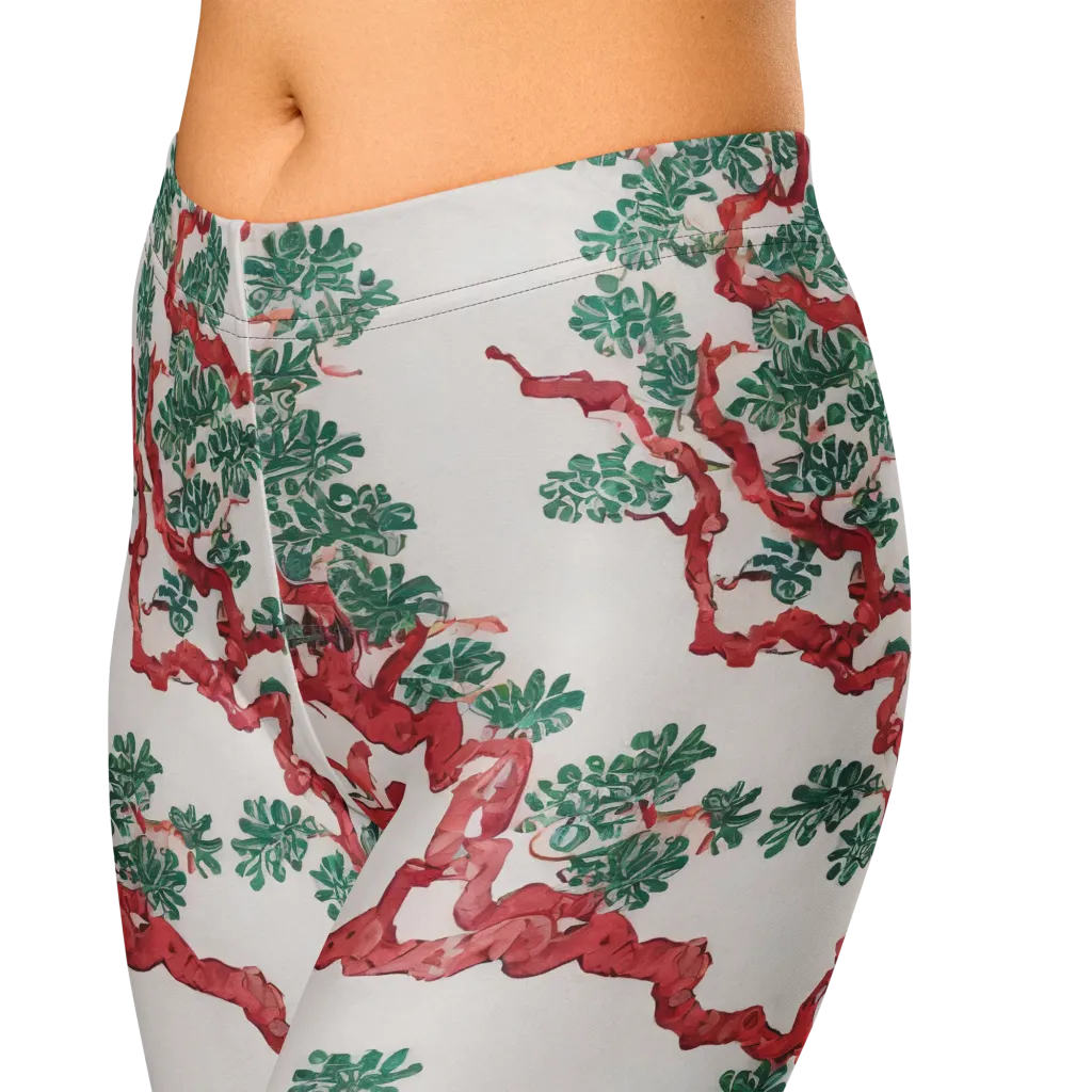 Coral Canopy on Capri Leggings — Zoomed-in