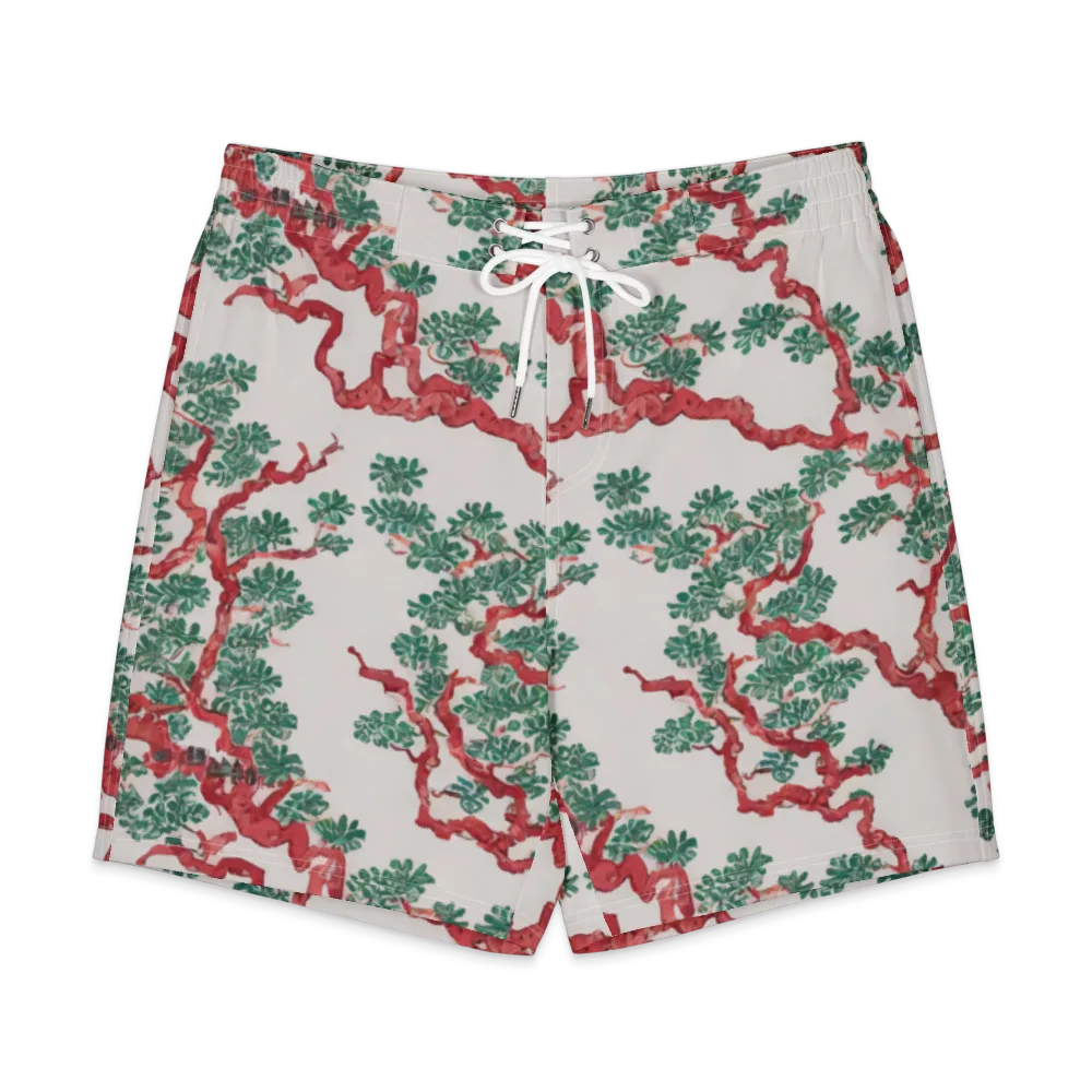 Coral Canopy on Men's Board Shorts — Front