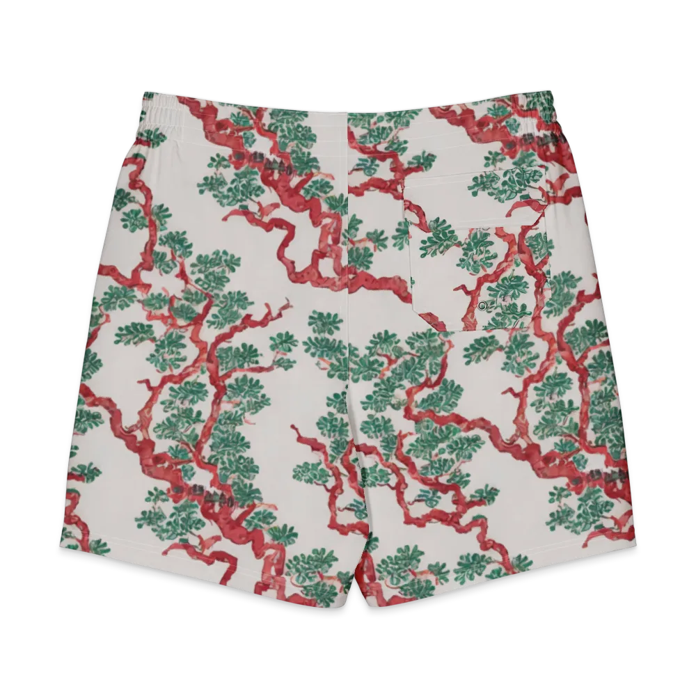 Coral Canopy on Men's Board Shorts — Back