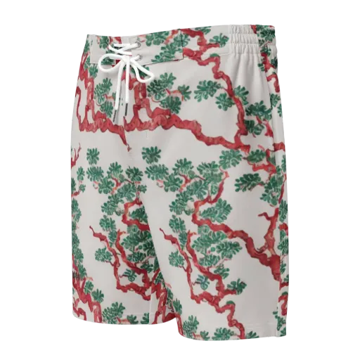 Coral Canopy on a Men's Board Shorts