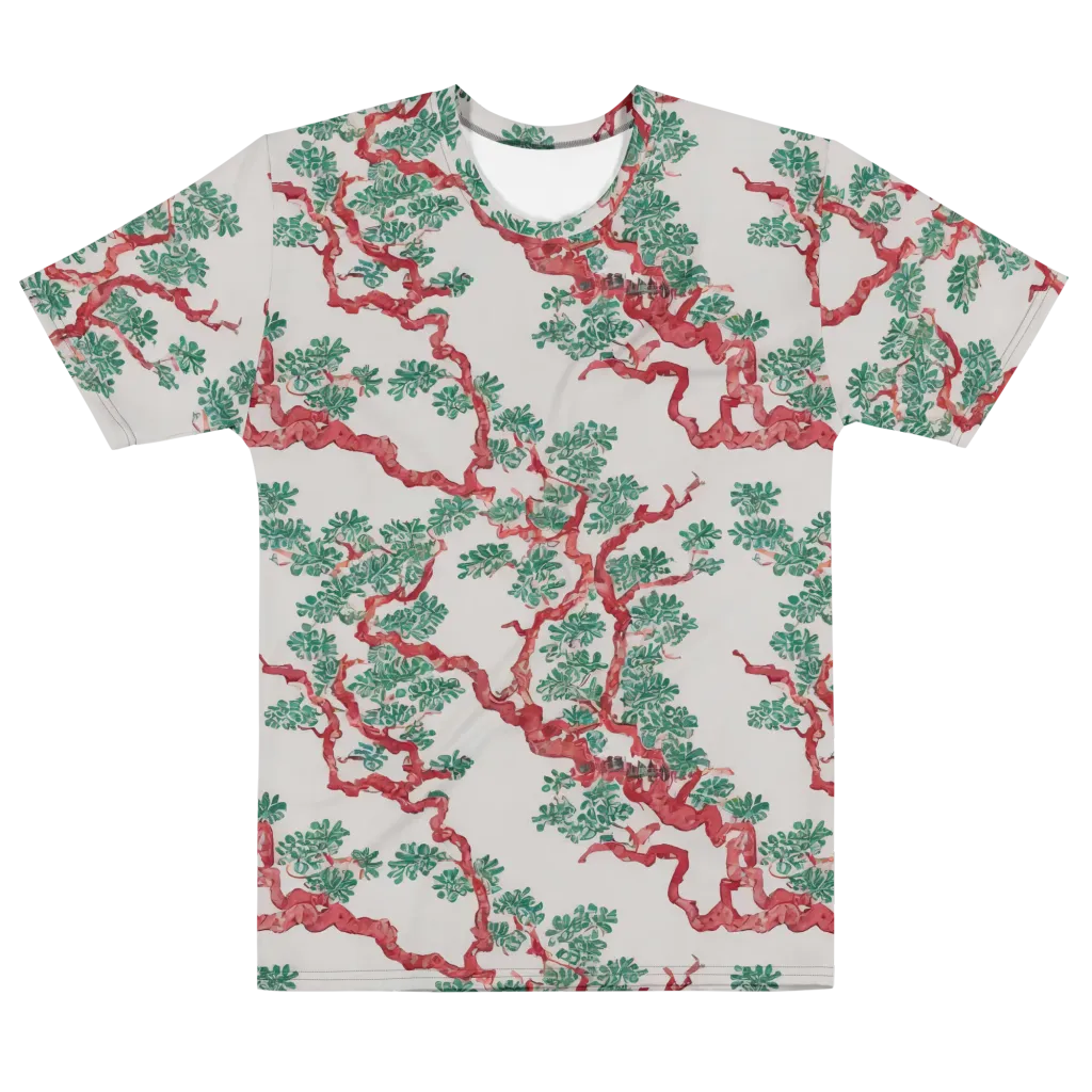 Coral Canopy on Men's Cotton Crew Neck T-Shirt — Front