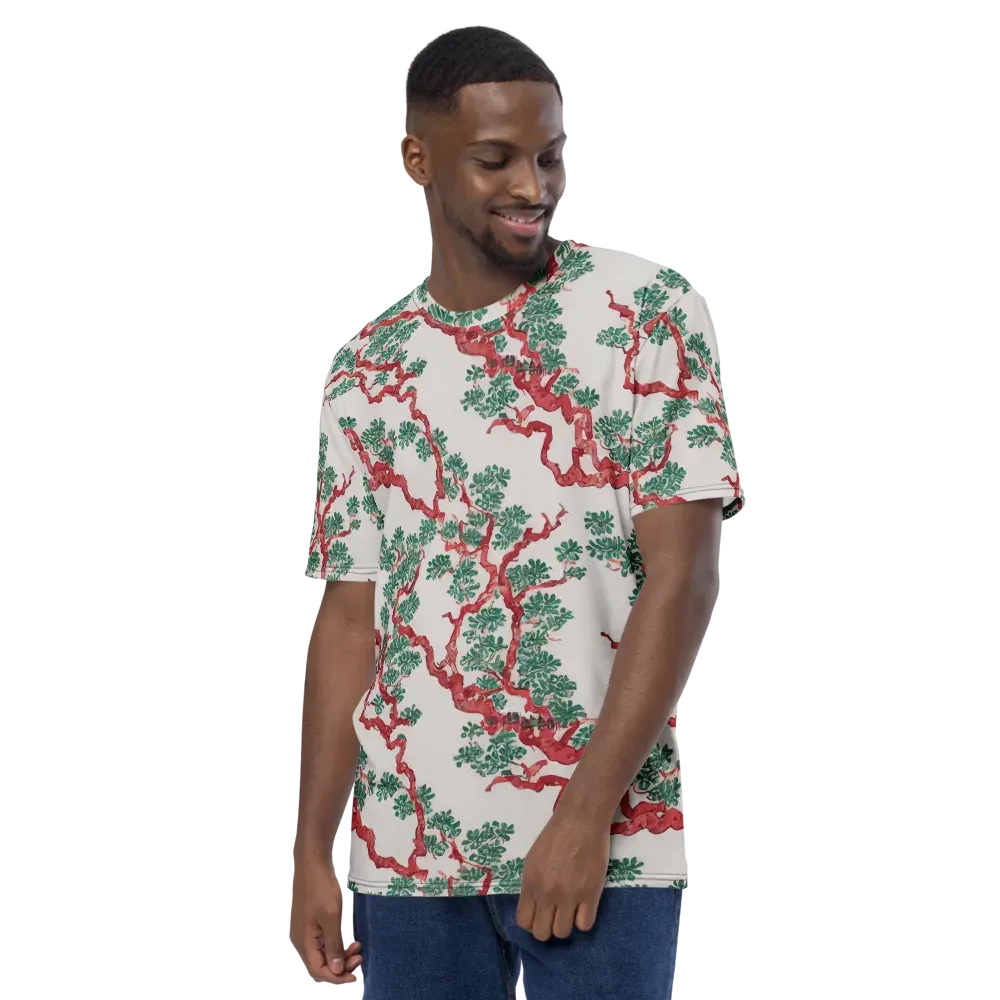Coral Canopy on Men's Crew Neck T-Shirt — Left