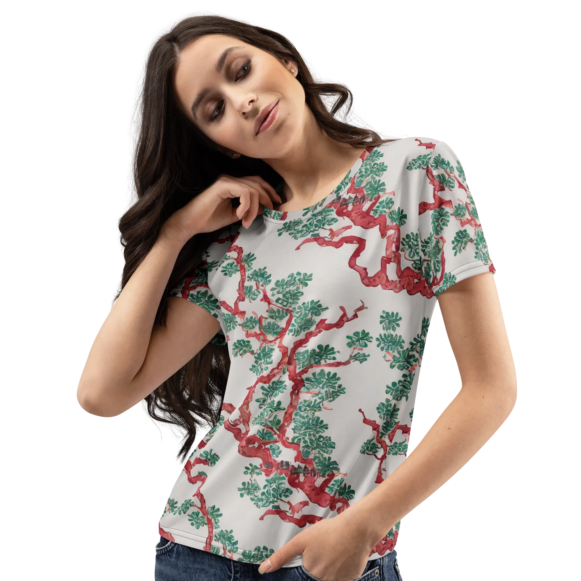 Coral Canopy on Women's Crew Neck T-Shirt — Left Front