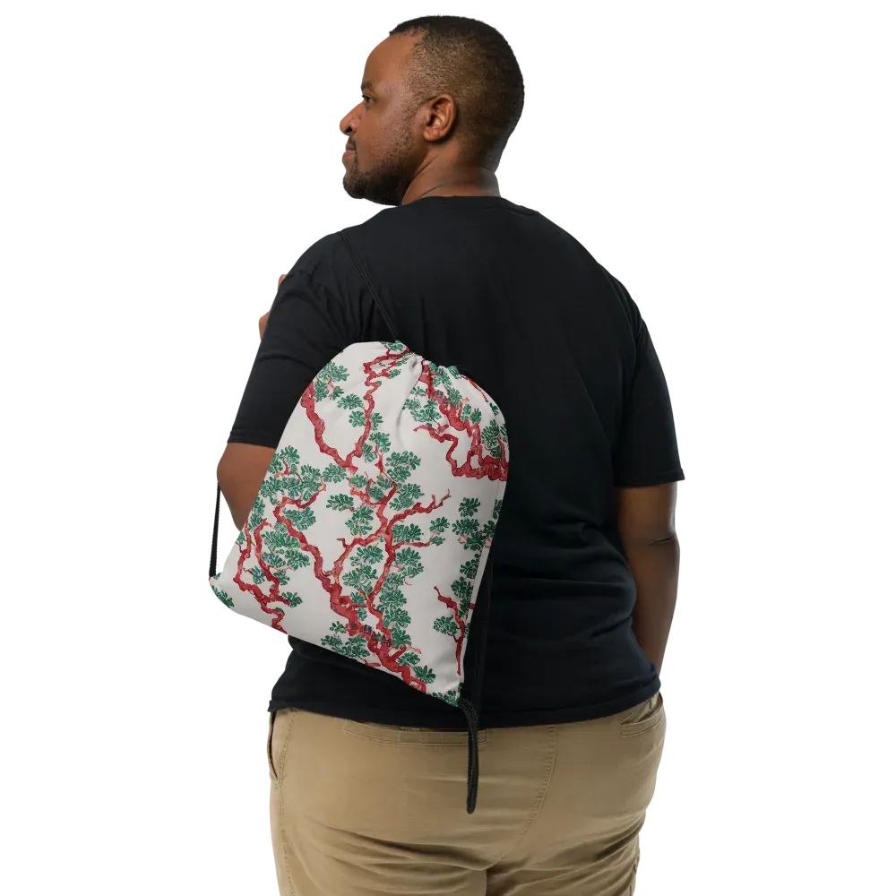 Coral Canopy on Drawstring Bag — Front