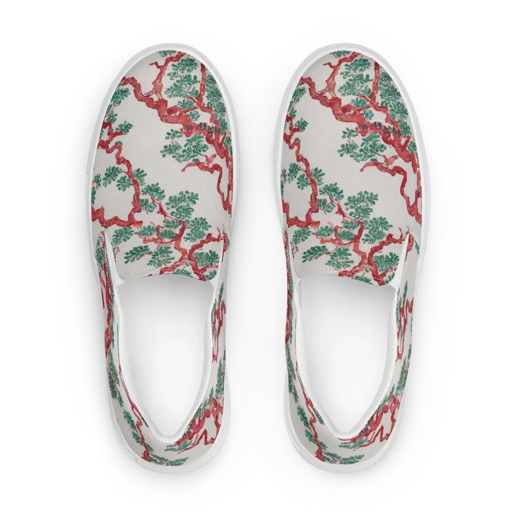 Coral Canopy on Women's Slip-On Canvas Shoes — Front