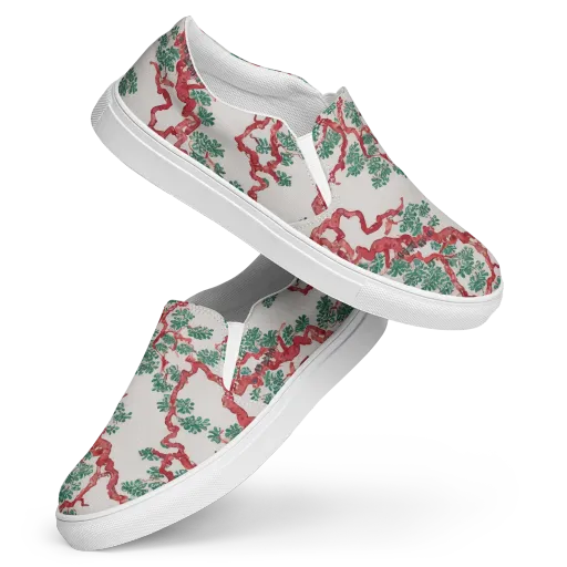 Coral Canopy on a Women's Slip-On Canvas Shoes
