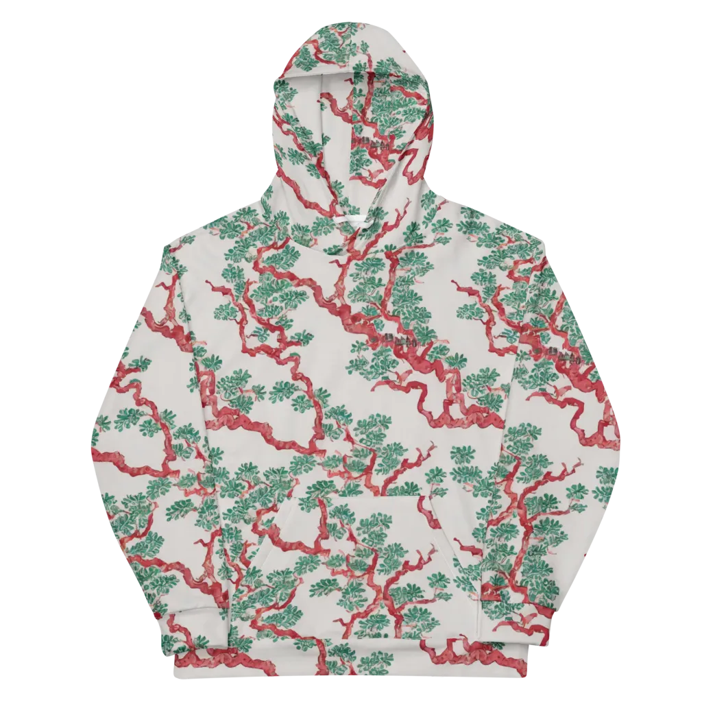 Coral Canopy on Cotton Hoodie — Front