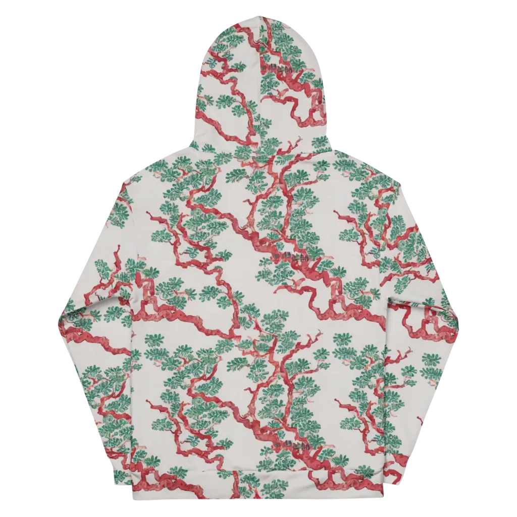 Coral Canopy on Cotton Hoodie — Back