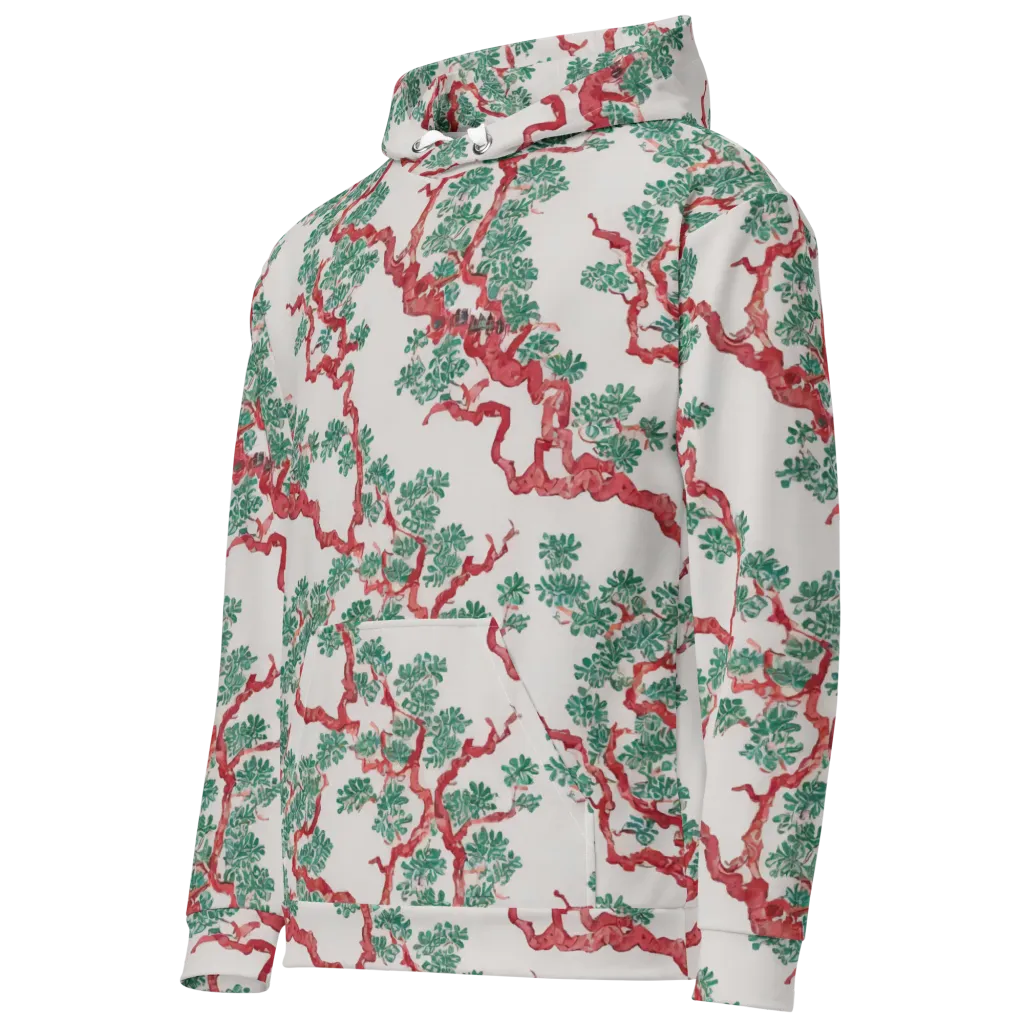 Coral Canopy on Cotton Hoodie — Left Front