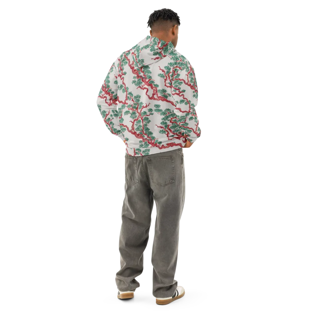 Coral Canopy on Cotton Hoodie — Back
