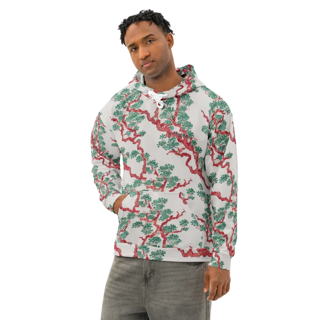 Coral Canopy on Cotton Hoodie — Left Front