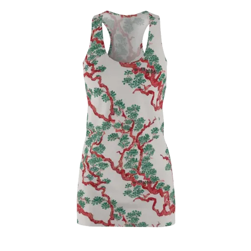 Coral Canopy on a Racerback Dress