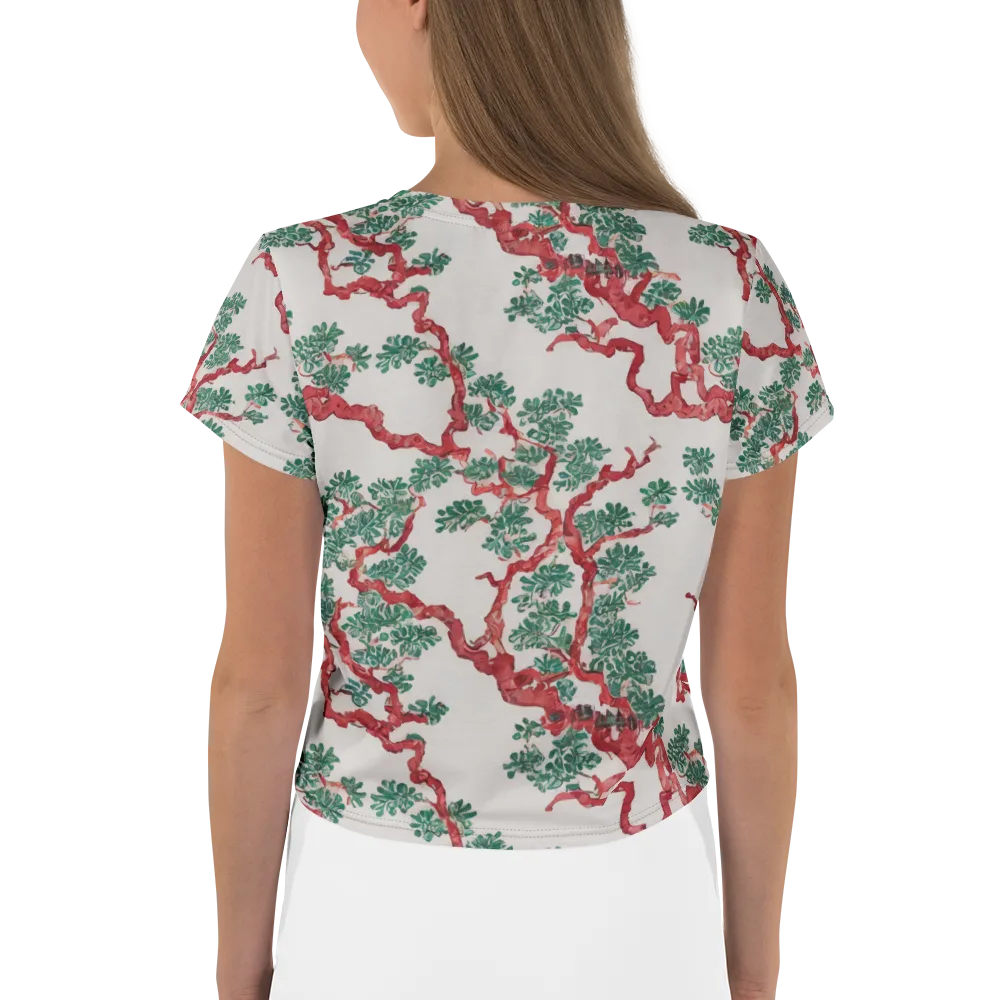 Coral Canopy on Crop Tee — Back