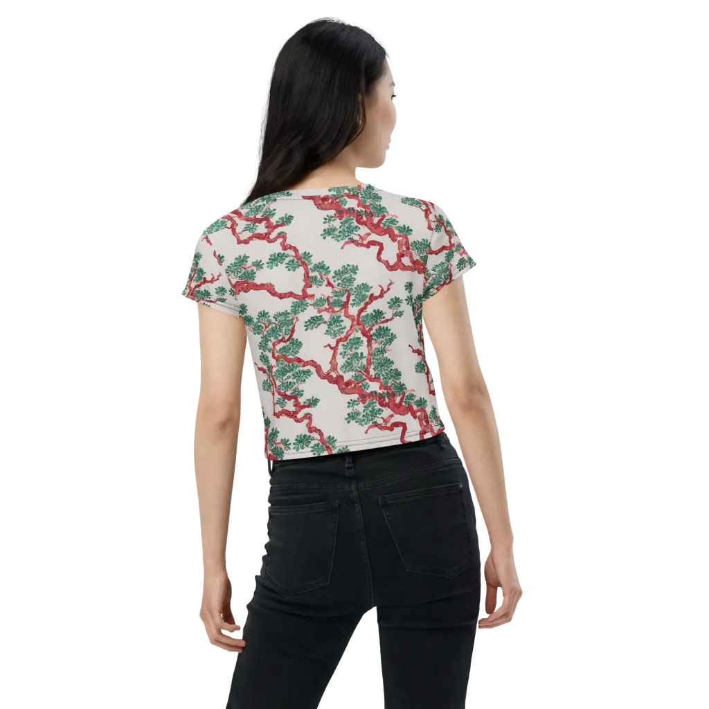 Coral Canopy on Crop Tee — Back