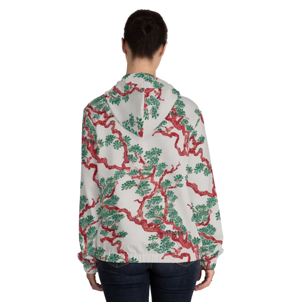 Coral Canopy on Women's Full-Zip Hoodie — Back On Person