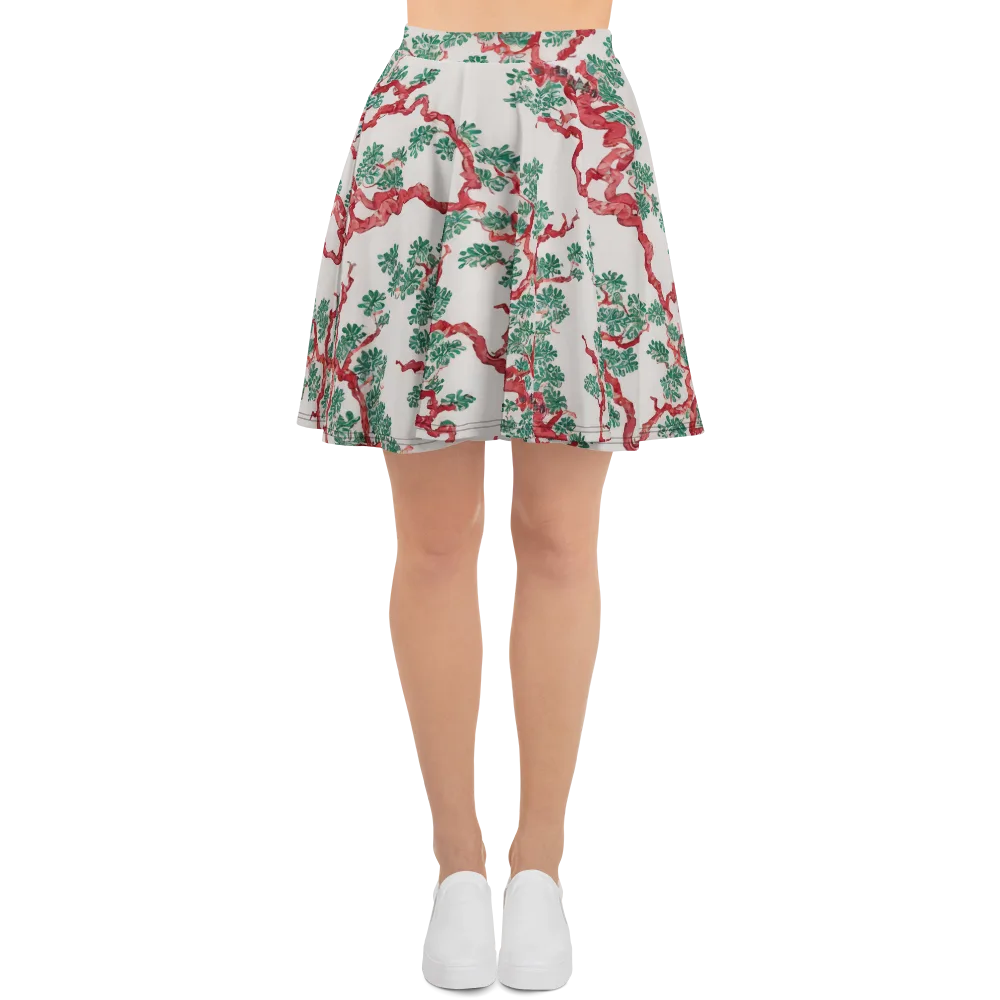 Coral Canopy on Skater Skirt — Front