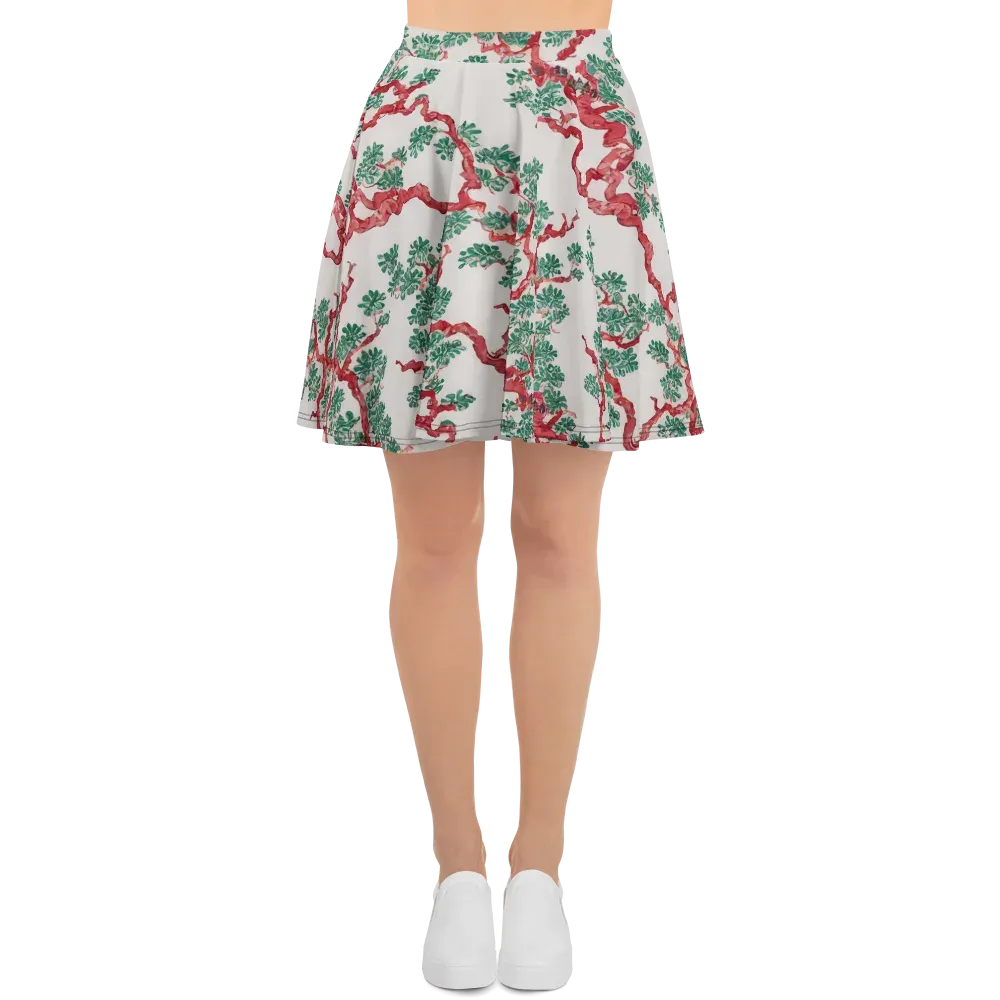 Coral Canopy on Skater Skirt — Front