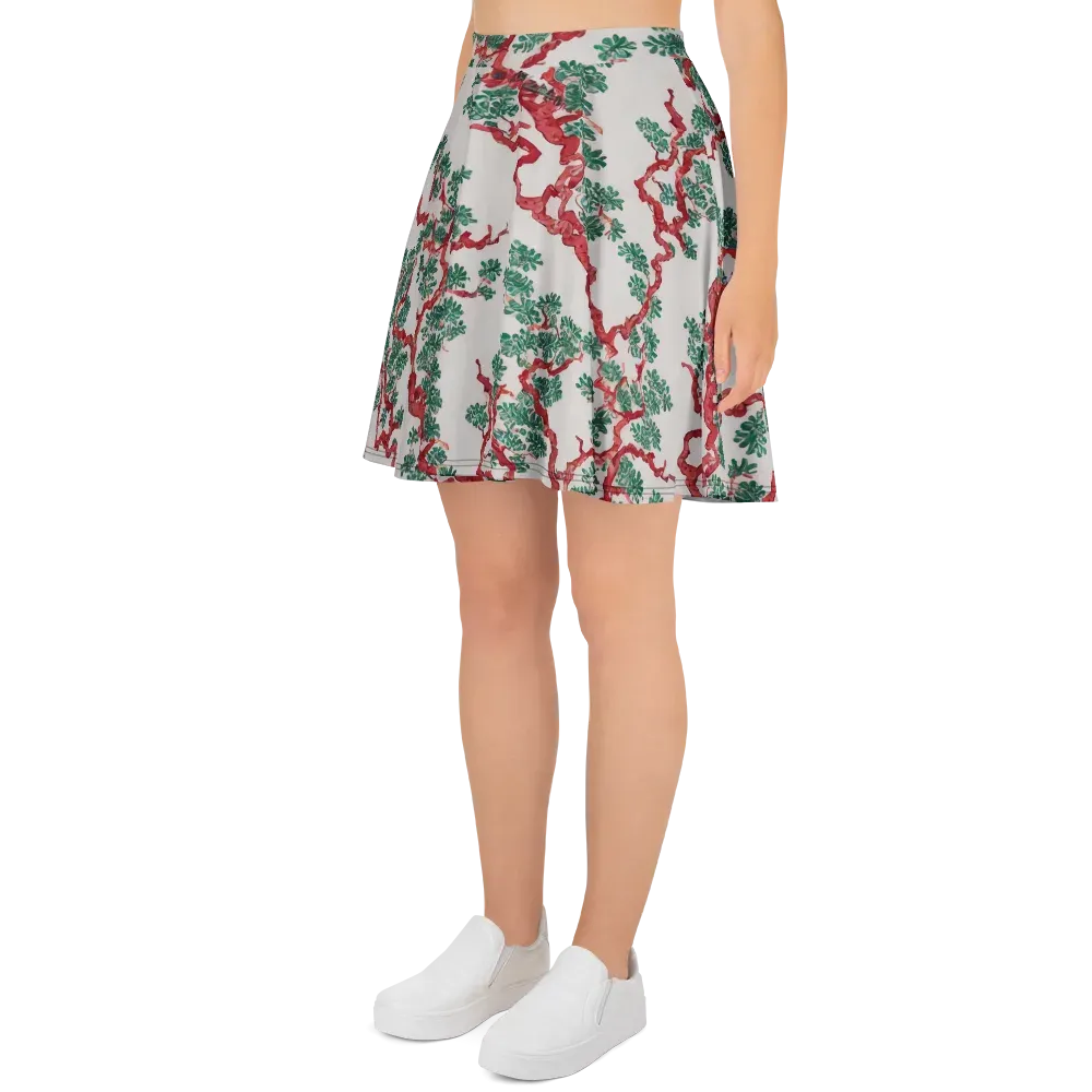 Coral Canopy on Skater Skirt — Left