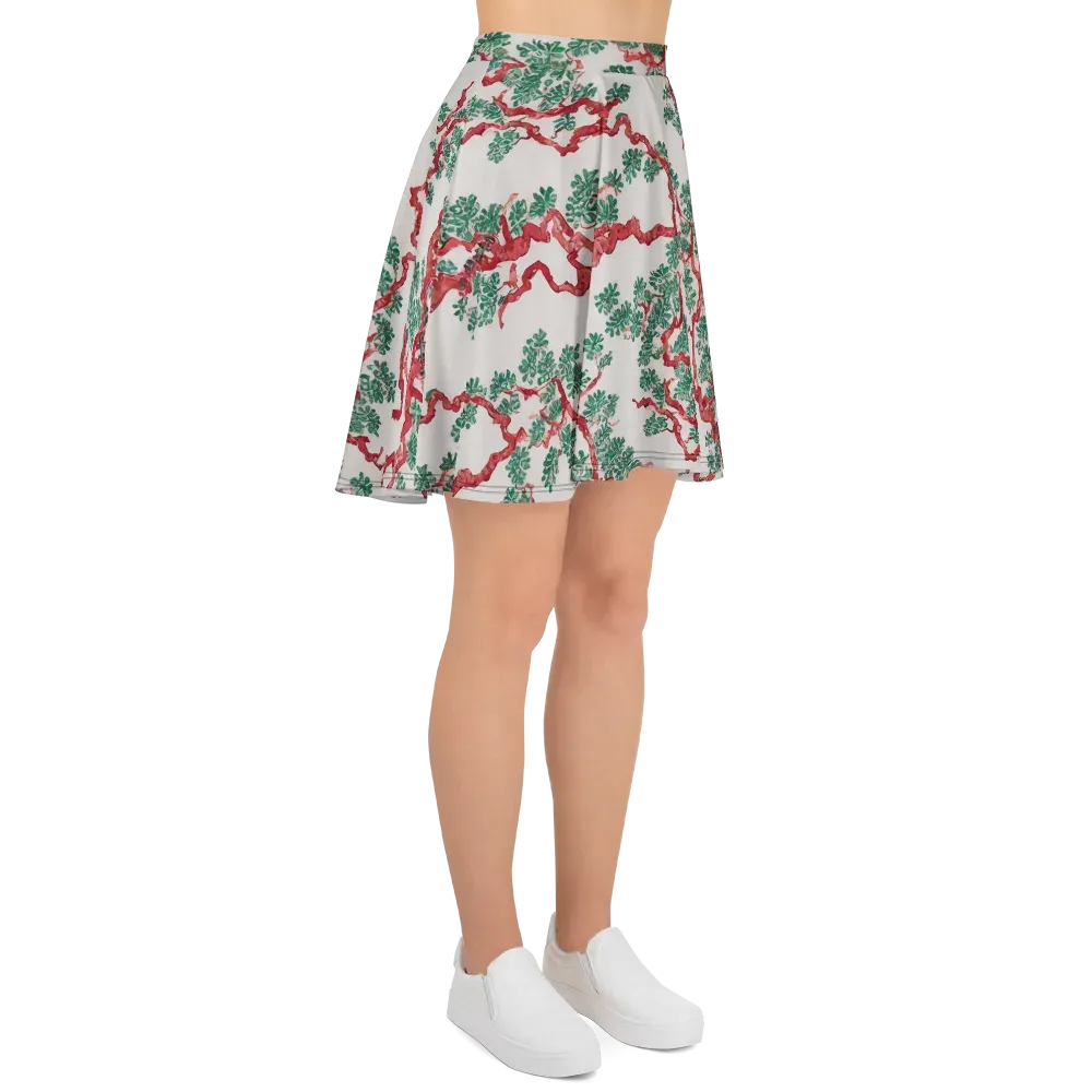 Coral Canopy on Skater Skirt — Right