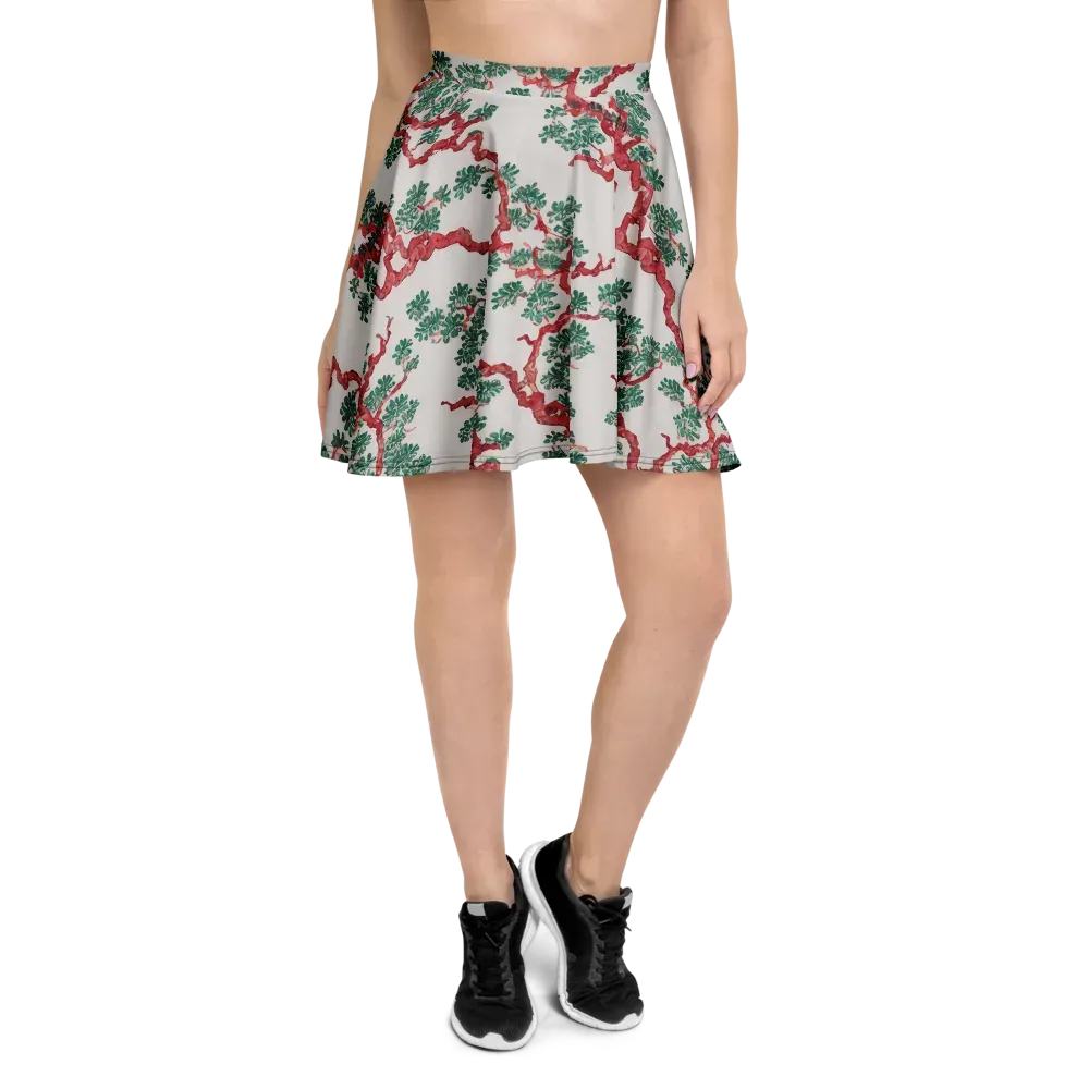 Coral Canopy on Skater Skirt — Front