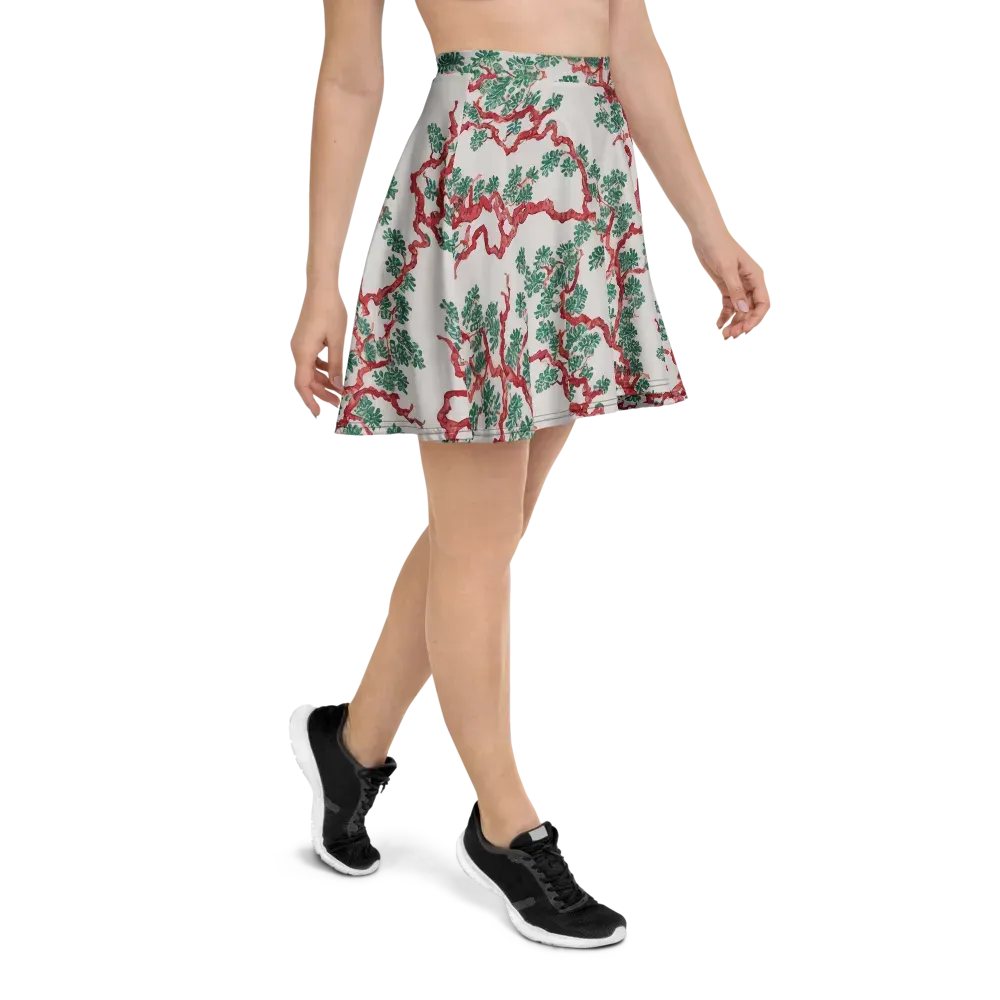 Coral Canopy on Skater Skirt — Right