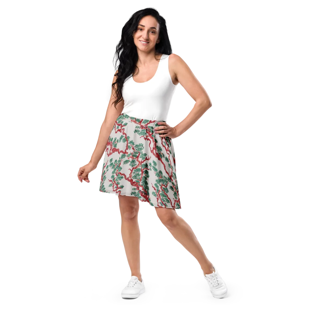 Coral Canopy on Skater Skirt — Front