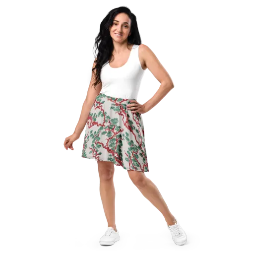 Coral Canopy on a Skater Skirt