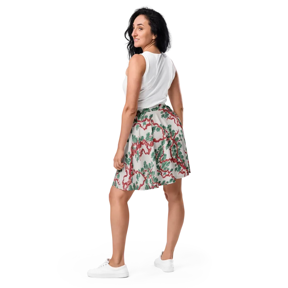 Coral Canopy on Skater Skirt — Back
