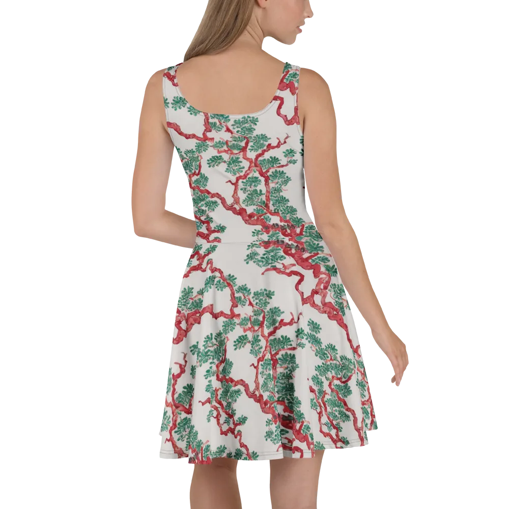 Coral Canopy on Skater Dress — Back