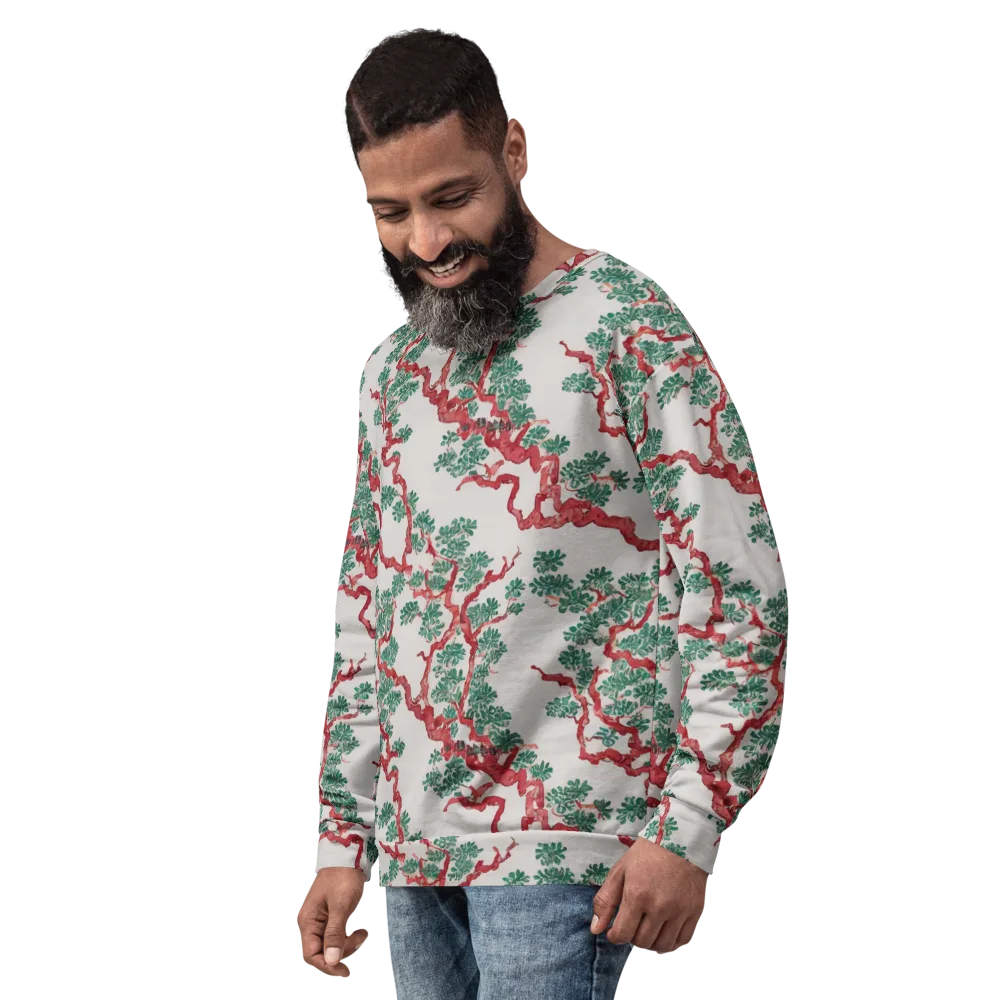 Coral Canopy on Sweatshirt — Left Front