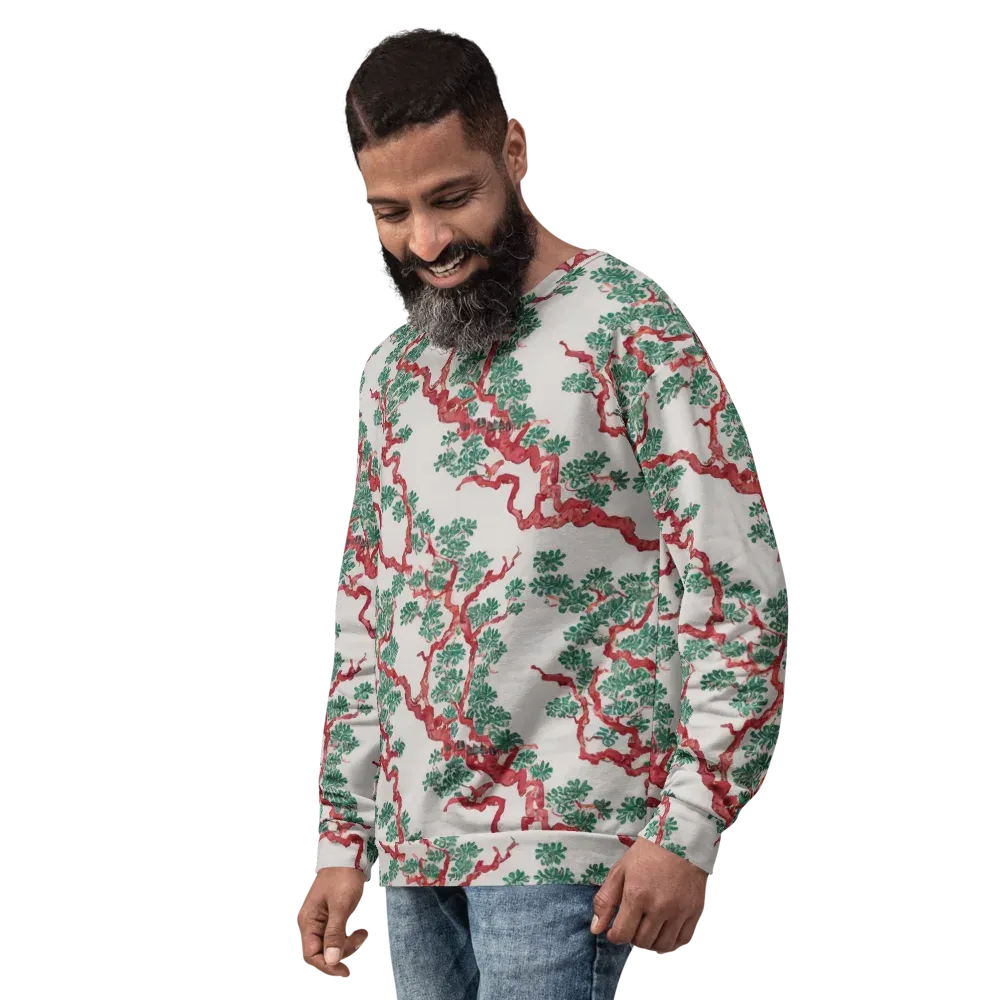 Coral Canopy on Sweatshirt — Left Front