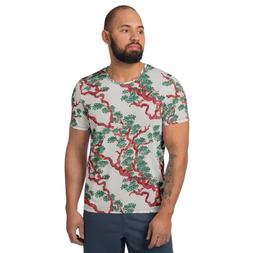 Coral Canopy on a Men's Athletic T-Shirt