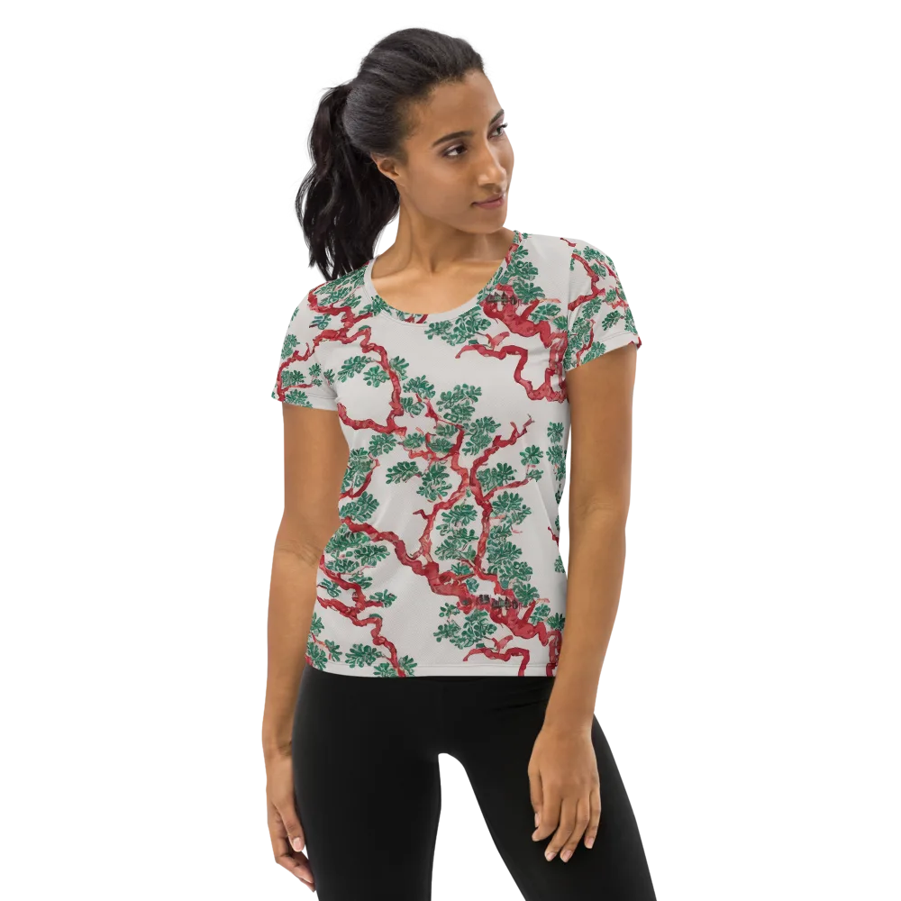 Coral Canopy on Women's Athletic T-Shirt — Front