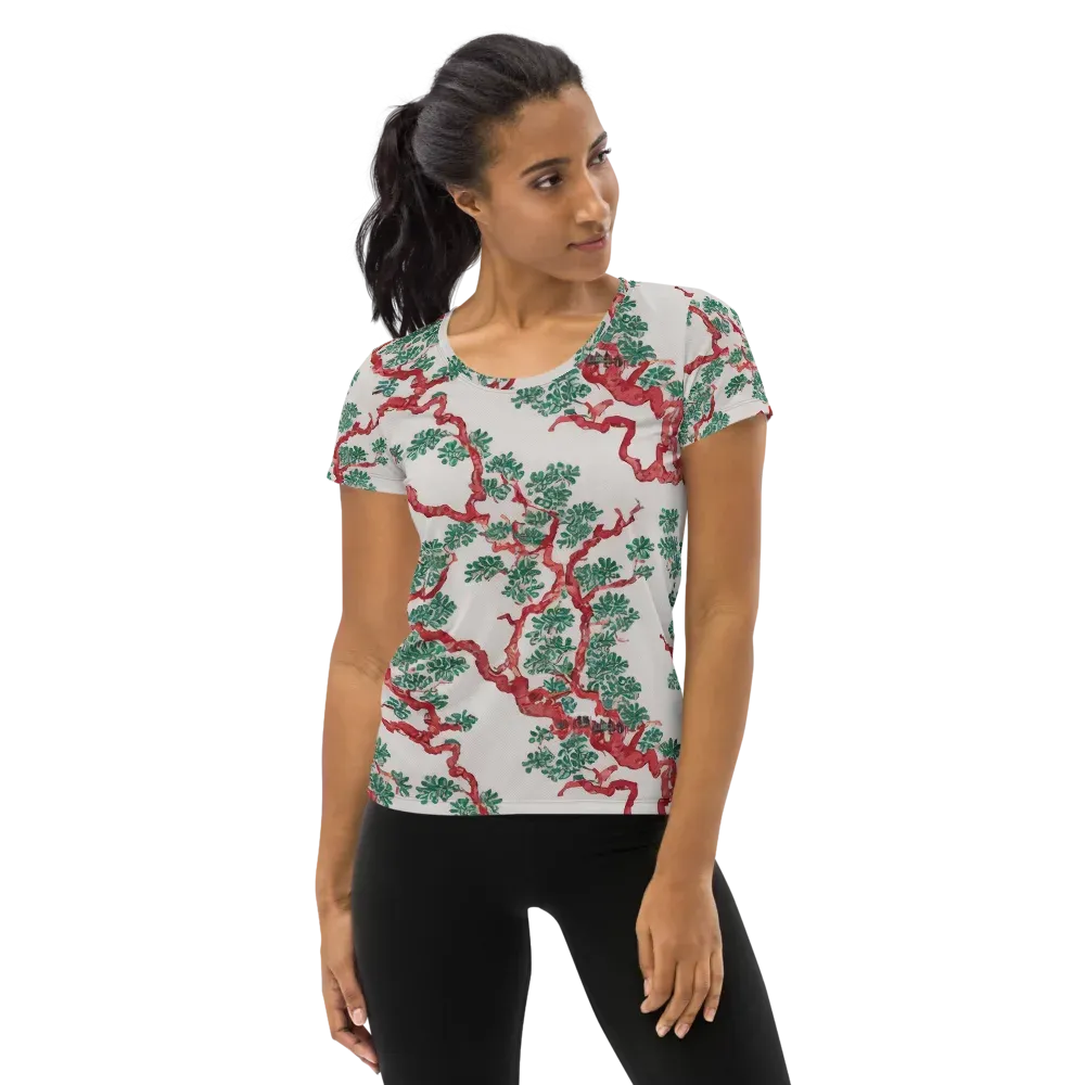 Coral Canopy on Women's Athletic T-Shirt — Front