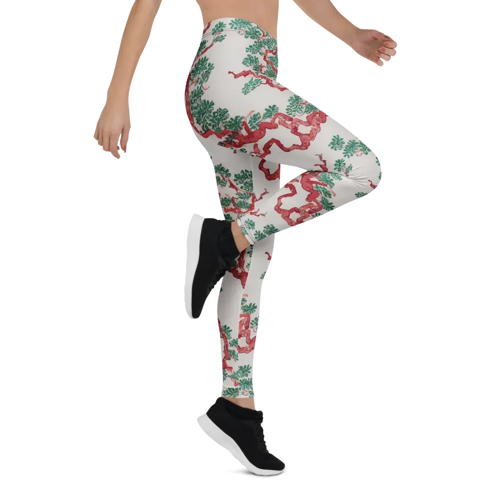 Coral Canopy on Leggings — Right