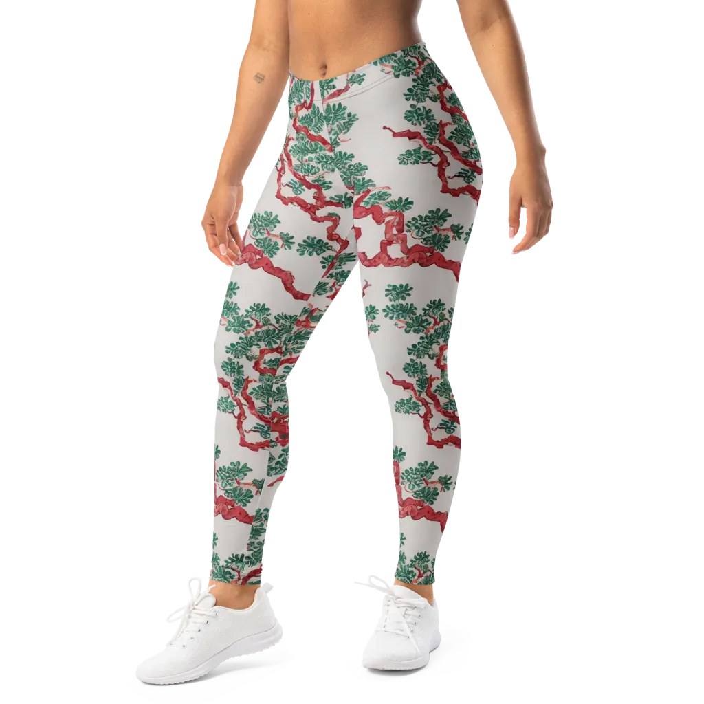 Coral Canopy on Leggings — Left Front
